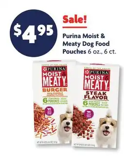 Family Dollar Purina Moist & Meaty Dog Food Pouches offer