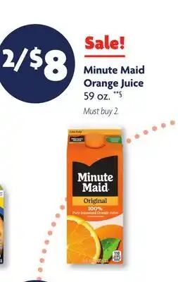 Family Dollar Minute Maid Orange Juice offer