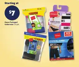 Family Dollar Hanes Packaged Underwear offer