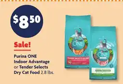 Family Dollar Purina ONE Indoor Advantage or Tender Selects Dry Cat Food offer