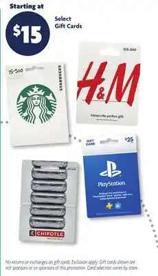 Family Dollar Select Gift Cards offer