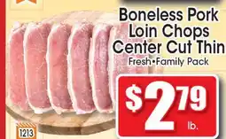 Supremo Foods Inc Boneless Pork Loin Chops Center Cut Thin offer