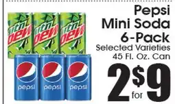 Supremo Foods Inc Pepsi Mini Soda offer
