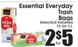 Supremo Foods Inc Essential Everyday Trash Bags offer