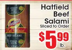 Supremo Foods Inc Hatfield Beef Salami offer