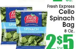 Supremo Foods Inc Fresh Express Cello Spinach Bag offer