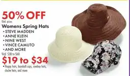 Boscov's Womens Spring Hats offer