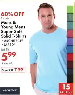 Boscov's Mens & Young Mens Super-Soft Solid T-Shirts offer