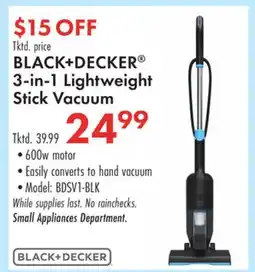 Boscov's BLACK + DECKER 3-in-1 Lightweight Stick Vacuum offer