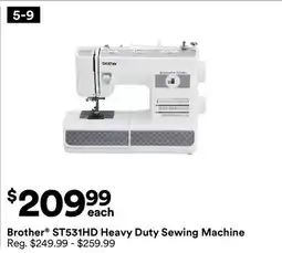 Michaels Brother ST531hD heavy Duty Sewing Machine offer