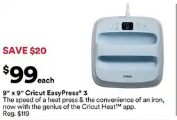 Michaels 9 x 9 cricut EasyPress offer