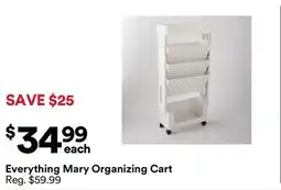 Michaels Everything Mary Organizing cart offer