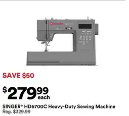 Michaels SINGER hD6700c heavy-Duty Sewing Machine offer