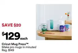 Michaels cricut Mug Press offer
