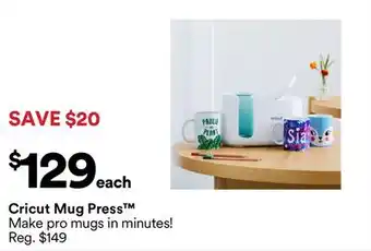 Michaels cricut Mug Press offer