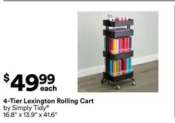 Michaels 4-Tier Lexington rolling cart by Simply Tidy offer