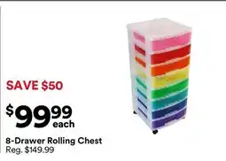 Michaels 8-Drawer rolling chest offer