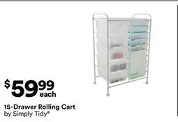 Michaels 15-Drawer rolling cart by Simply Tidy offer