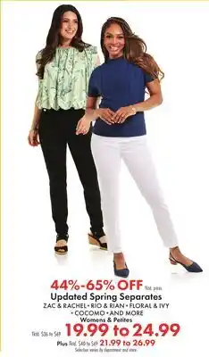 Boscov's Updated Spring Separates Womens & Petites offer