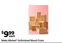 Michaels Make Market Unfinished Wood crate offer