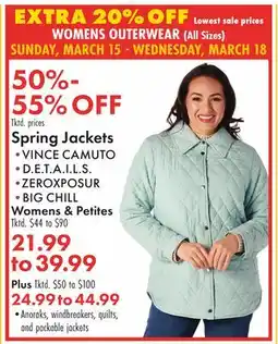 Boscov's Spring Jackets offer