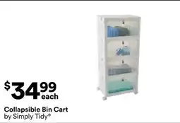 Michaels collapsible Bin cart by Simply Tidy offer