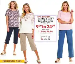Boscov's HASTING & SMITH Spring Separates Womens & Petites offer