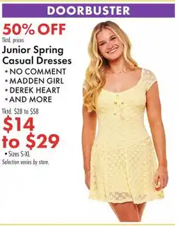 Boscov's Junior Spring Casual Dresses offer