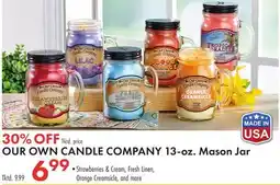 Boscov's OUR OWN CANDLE COMPANY 13-oz. Mason Jar offer