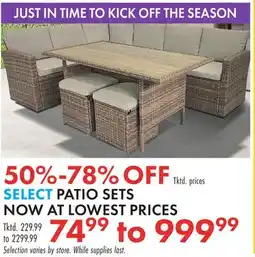 Boscov's SELECT PATIO SETS offer