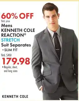 Boscov's Mens KENNETH COLE REACTION STRETCH Suit Separates offer