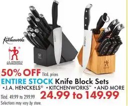 Boscov's ENTIRE STOCK Knife Block Sets offer