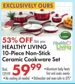 Boscov's HEALTHY LIVING 10-Piece Non-Stick Ceramic Cookware Set offer