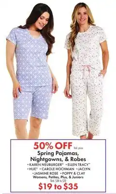 Boscov's Spring Pajamas, Nightgowns, & Robes offer