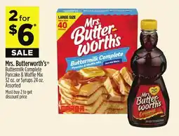 Dollar General Mrs. Butterworth's Buttermilk Complete Pancake & Waffle Mix or Syrups offer
