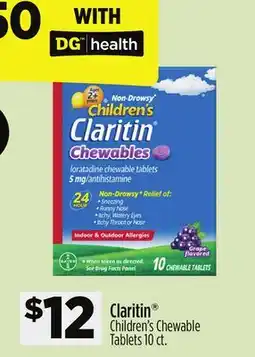 Dollar General Claritin Children's Chewable Tablets offer