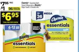 Dollar General Charmin Essentials Bath Tissue or Bounty Paper Towels offer