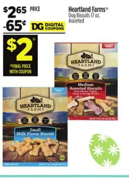 Dollar General Heartland Farms Dog Biscuits offer