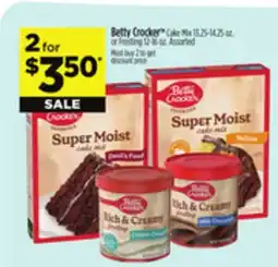 Dollar General Betty Crocker Cake Mix 13.25-14.25 oz. or Frosting 12-16 oz offer