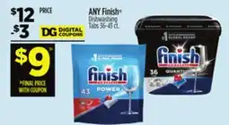 Dollar General ANY Finish Dishwashing Tabs offer