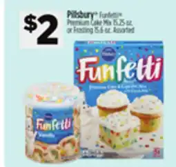 Dollar General Pillsbury Funfetti Premium Cake Mix 15.25 oz. or Frosting 15.6 oz offer