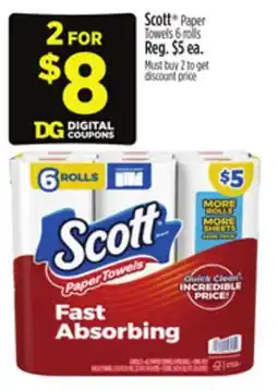 Dollar General Scott Paper Towels offer