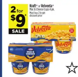 Dollar General Kraft or Velveeta Mac & Cheese Cups offer