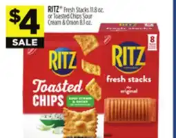 Dollar General RITZ Fresh Stacks or Toasted Chips Sour Cream & Onion offer