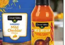 Dollar General Clover Valley Wing Sauce 12 oz. or Shredded Cheese offer