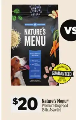 Dollar General Nature's Menu Premium Dog Food offer