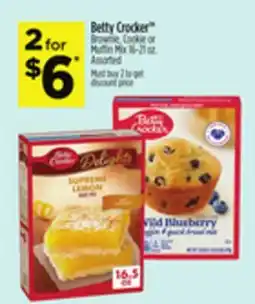 Dollar General Betty Crocker Brownie, Cookie or Muffin Mix offer