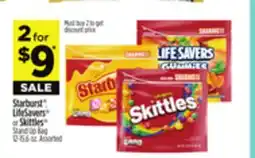 Dollar General Starburst , LifeSavers or Skittles Stand Up Bag offer