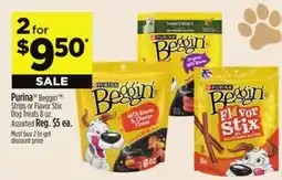 Dollar General Purina Beggin' Strips or Flavor Stix Dog Treats offer