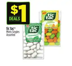 Dollar General tic tac Mints Singles offer
